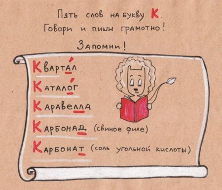 Иллюстрация правил русского языка