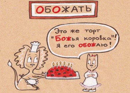 Иллюстрация правил русского языка