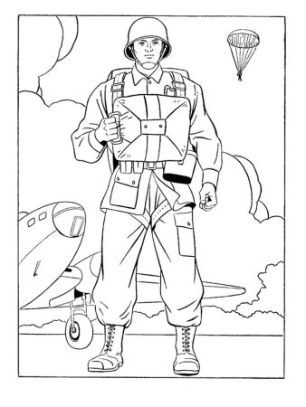 Солдат раскраска