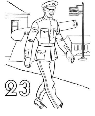 Солдат раскраска