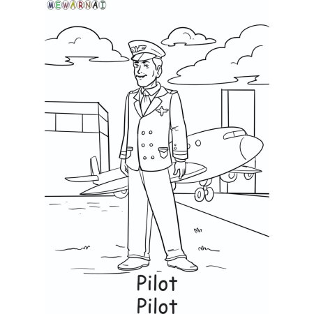 Раскраска профессии летчик