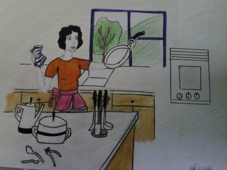 Домохозяйка рисунок