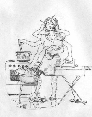 Мама готовит