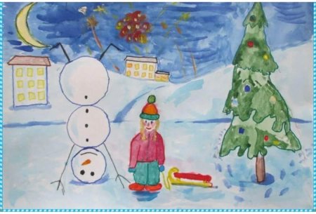 Детские рисунки на зимнюю тему
