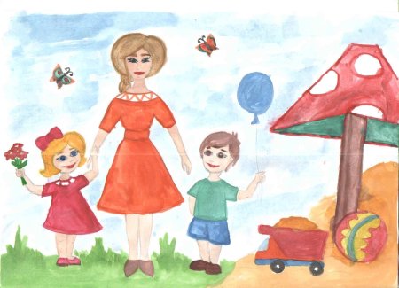 Рисуем воспитателя детского сада