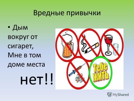 Здоровый образ жизни нет вредным привычкам