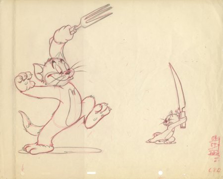 Том и Джерри тату Наброски