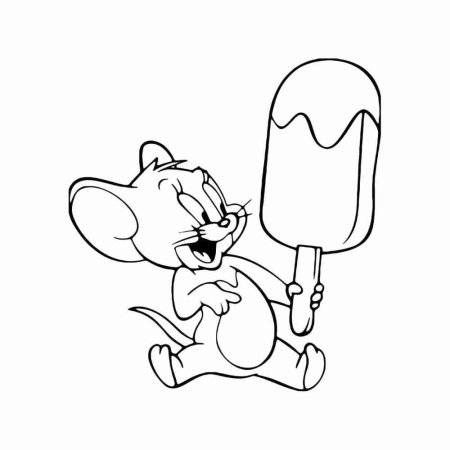 Мышонок Джерри раскраска для детей