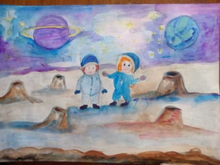 Иллюстрация на тему Незнайка на Луне