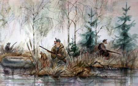 Охотник иллюстрация