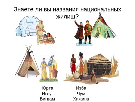 Рисование жилища разных народов