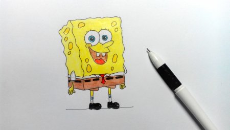 Рисунки на свободную тему губка Боб