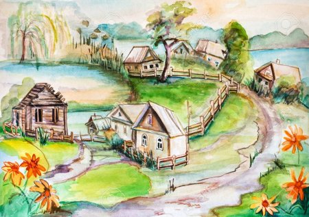 Рисование мое любимое село
