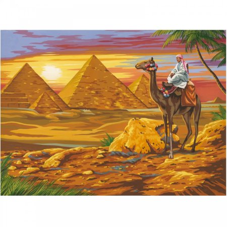 Египет верблюд пирамиды акварель