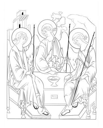 Троица Рублева прорись