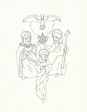 Прорись иконы Троица