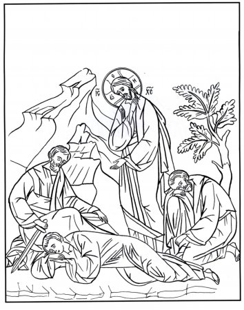 Прорись иконы Троица