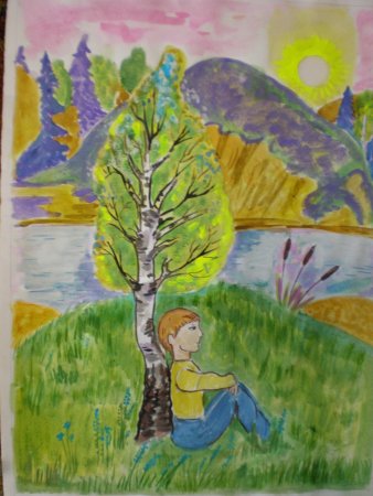 Рисунок на тему родная природа
