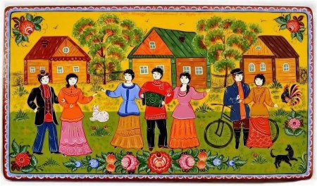 Деревня Городец роспись