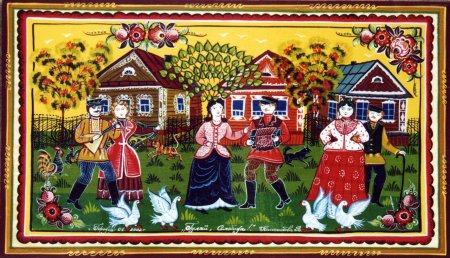 Деревня Городец Городецкая роспись