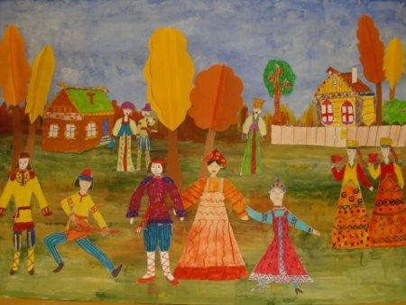 Народные праздники. Коллективное панно «осенняя ярмарка»