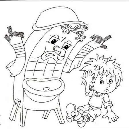 Раскраска Мойдодыр Чуковский