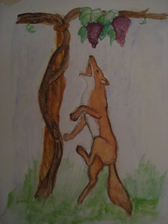 Басни Крылова картинки лиса и виноград