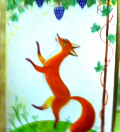 Иллюстрация лиса и виноград