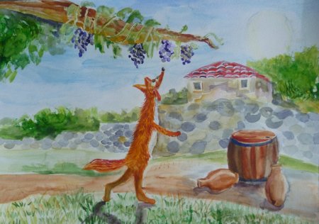 Лисица и виноград басня Крылова