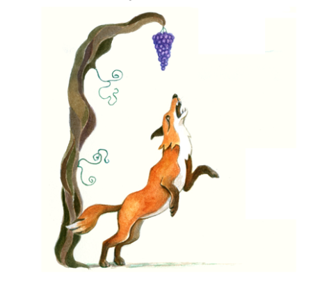 Лиса и виноград басня Крылова