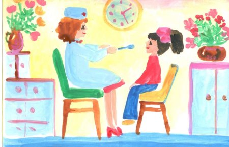 Дети рисуют врачей