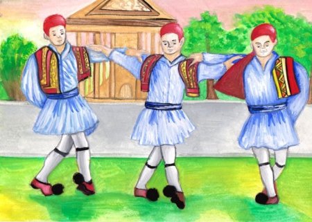 Сиртаки танец рисунок