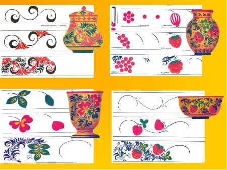 Городецкий стиль хохломской росписи