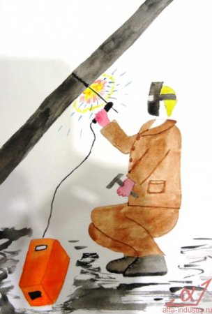 Сварщик набросок