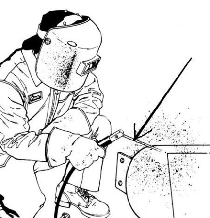 Раскраска сварщика для детей
