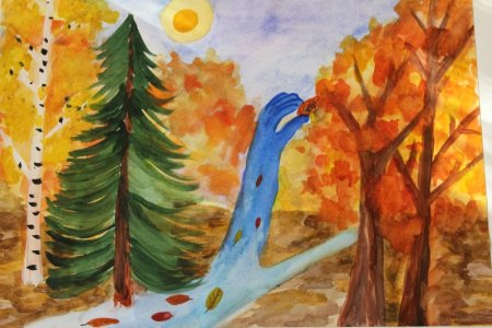 Рисунок краски золотой осени легко и просто