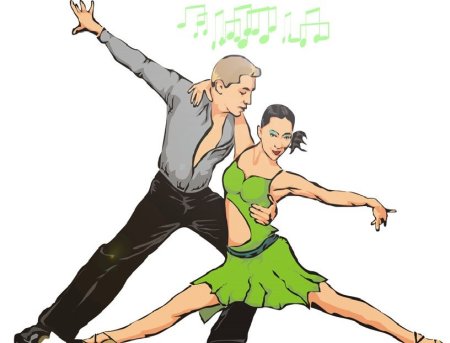 Контур танцующей пары