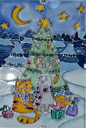 Витраж новый год