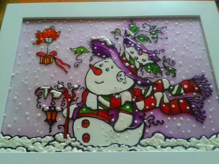 Витраж на новогоднюю тему