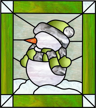 Новогодний витраж для детей