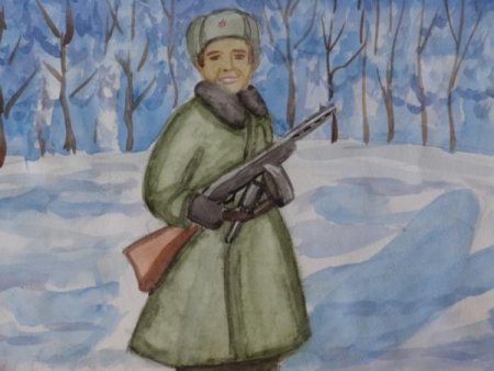 Военный рисунок для школьника на конкурс