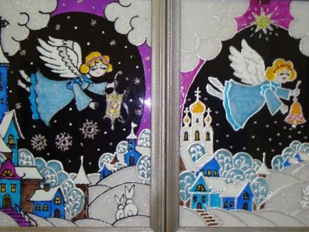 Аппликация на стекло