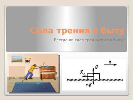 Презентация на тему сила трения