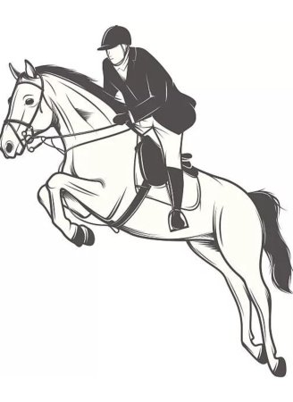 Раскраска Полицейская лошадь