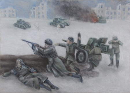 Сталинградская битва рисунок
