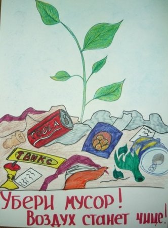 Плакат на тему мусор