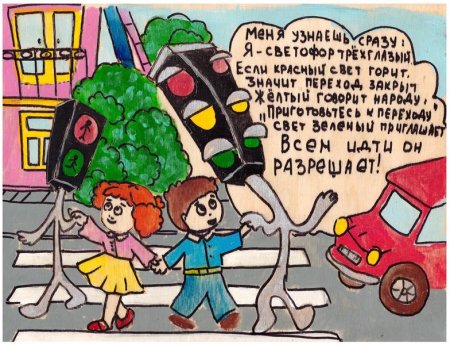 Рисунок на тему дорожная Азбука