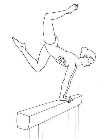 Спортивная гимнастика раскраска