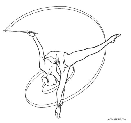 Раскраска гимнастка