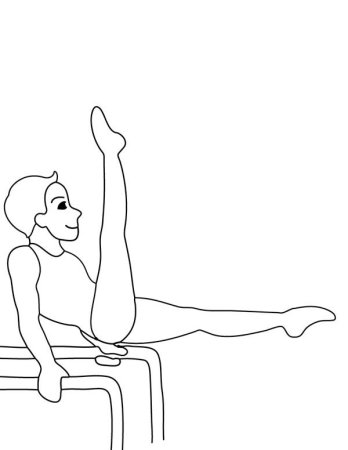 Спортивная гимнастика раскраска